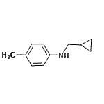 structure of CAS# 356539-35-0, N-(Cyclopropylmethyl)-4-Methylaniline;MFCD03211292;N-(Cyclopropylmethyl)-4-methylaniline
