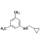 结构式 CAS# 356539-49-6, N-(环丙基甲基)-3,5-二甲基苯胺