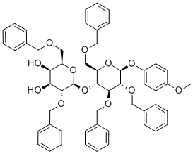 structure of CAS# 358681-61-5, 4-Methoxyphenyl 4-O-(2,6-Di-O-Benzyl-beta-D-Galactopyranosyl)-2,3,6-Tri-O-Benzyl-beta-D-Glucopyranoside
