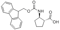 structure of CAS# 359586-69-9, (1R,2R)-Fmoc-2-Aminocyclopentane Carboxylic Acid;Cyclopentanecarboxylic Acid, 2-[[(9H-Fluoren-9-Ylmethoxy)Carbonyl]Amino]-, (1R,2R)- (9CI);FMOC-(1R,2R)-2-AMINOCYCLOPENTANE CARBOXYLIC ACID;(1R,2R)-FMOC-2-AMINOCYCLOPENTANE CARBOXYLIC ACID