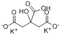 structure of CAS# 3609-96-9, Dipotassium hydrogen citrate;Dipotassium 2-(Carboxymethyl)-2-Hydroxy-Butanedioate;Dipotassium 2-(Carboxymethyl)-2-Hydroxy-Succinate;1,2,3-Propanetricarboxylic Acid, 2-Hydroxy-, Dipotassium Salt