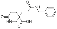 structure of CAS# 361372-43-2, 3-(2-Benzylcarbamoyl-Ethyl)-6-Oxo-Piperidine-3-Carboxylic Acid;(3S)-6-Oxo-3-[3-Oxo-3-(Phenylmethylamino)Propyl]-3-Piperidinecarboxylate;(3S)-3-[3-(Benzylamino)-3-Keto-Propyl]-6-Keto-Nipecotate;Zinc00053601