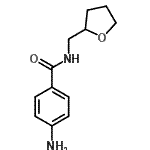 structure of CAS# 361464-34-8, 4-Amino-N-(Tetrahydro-2-Furanylmethyl)Benzamide;(4-aminophenyl)-N-(oxolan-2-ylmethyl)carboxamide;4-amino-N-((tetrahydrofuran-2-yl)methyl)benzamide;4-amino-N-(tetrahydro-2-furanylmethyl)benzamide