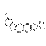 结构式 CAS# 361576-61-6, 5-氯-N-{[(2-甲基-2-丙基)氧基]羰基}色氨酸