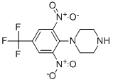 structure of CAS# 36317-84-7, 1-[2,6-Dinitro-4-(Trifluoromethyl)Phenyl]Piperazine;Zinc03884188