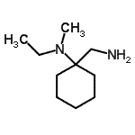 structure of CAS# 363626-93-1, 1-(Aminomethyl)-N-Ethyl-N-Methylcyclohexanamine;[(aminomethyl)cyclohexyl]ethylmethylamine;CYCLOHEXANEMETHANAMINE,1-(ETHYLMETHYLAMINO)-;N-[1-(Aminomethyl)cyclohexyl]-N-ethyl-N-methylamine