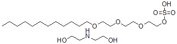 CAS#: 36468-16-3， Triethylene glycol, lauryl ether, sulfate, diethanolamine salt