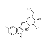 structure of CAS# 36473-36-6, 5-Iodo-1H-Indol-3-Yl Hexopyranoside;5-IODO-3-INDOXYL-β-D-GALACTOPYRANOSIDE