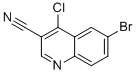 structure of CAS# 364793-54-4, 6-Bromo-4-Chloro-Quinoline-3-Carbonitrile;6-BROMO-4-CHLORO-QUINOLINE-3-CARBONITRILE;3-Quinolinecarbonitrile, 6-Bromo-4-Chloro-;6-Bromo-4-Chloro-Quinoline-3-Car