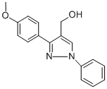 structure of CAS# 36640-56-9, 3-(4-Methoxyphenyl)-1-Phenyl-1H-Pyrazol-4-Yl]Methanol;[3-(4-Methoxyphenyl)-1-Phenyl-Pyrazol-4-Yl]Methanol;[3-(4-Methoxyphenyl)-1-Phenyl-4-Pyrazolyl]Methanol;Mls000534260