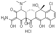 CAS 登录号：3671-08-7， 氯四环素盐酸盐