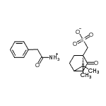 CAS 登录号：36775-31-2， [(1S)-7,7-二甲基-2-氧代-降冰片烷-1-基]甲烷磺酸酯, (2-苯基乙酰基)铵