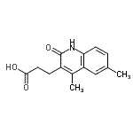 结构式 CAS# 36796-92-6, 3-(4,6-二甲基-2-氧代-1,2-二氢-3-喹啉基)丙酸
