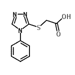 结构式 CAS# 3682-28-8, [(4-苯基-4H-1,2,4-三唑-3-基)硫基]乙酸
