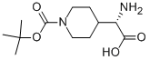 structure of CAS# 368866-11-9, (S)-1-Boc-4-(Aminocarboxymethyl)Piperidine