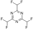 structure of CAS# 369-22-2, 2,4,6-Tris(Difluoromethyl)-1,3,5-Triazine;2,4,6-TRIS(DIFLUOROMETHYL)-S-TRIAZINE, 97% MIN.;2,4,6-TRIS(DIFLUOROMETHYL)-1,3,5-TRIAZINE;2,4,6-TRIS(DIFLUOROMETHYL)-S-TRIAZINE