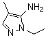 structure of CAS# 3702-13-4, 1-Ethyl-4-Methyl-1H-Pyrazol-5-Amine;1-ethyl-4-methyl-1H-pyrazol-5-amine;MFCD08059943