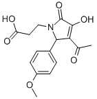 structure of CAS# 370584-35-3, 3-[(2R)-3-Acetyl-4-Hydroxy-2-(4-Methoxyphenyl)-5-Oxo-2H-Pyrrol-1-Yl]Propionic acid;3-[(5R)-4-Acetyl-3-Hydroxy-2-Keto-5-(4-Methoxyphenyl)-3-Pyrrolin-1-Yl]Propionate;3-[(2R)-3-Ethanoyl-4-Hydroxy-2-(4-Methoxyphenyl)-5-Oxo-2H-Pyrrol-1-Yl]Propanoate;Zinc03984268