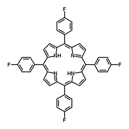 structure of CAS# 37095-43-5, 5,10,15,20-Tetrakis(4-Fluorophenyl)-21H,23H-Porphine;5,10,15,20-TETRAKIS(4-FLUOROPHENYL)-21H,23H-PORPHINE)