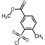 structure of CAS# 372198-41-9, Methyl 3-(Chlorosulfonyl)-4-Methylbenzoate;methyl 3-(chlorosulfonyl)-4-methylbenzoate;methyl 3-chlorosulfonyl-4-methyl-benzoate;MFCD09746474