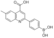structure of CAS# 373384-16-8, 2-(4-Boronophenyl)-6-methylquinoline-4-carboxylic acid;2-(4-DIHYDROXYBORANE)PHENYL-4-CARBOXY-6- METHYLQUINOLINE 97%;2-(4-Dihydroxyborane)Phenyl-4-Carboxy-6-Methylquinoline,97%;4-Quinolinecarboxylicacid,2-(4-Boronophenyl)-6-Methyl-(9CI)