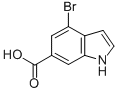 结构式 CAS# 374633-27-9, 4-溴-6-吲哚羧酸