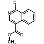 structure of CAS# 37497-86-2, Methyl 1-Chloro-4-Isoquinolinecarboxylate;1-Chloroisoquinoline-4-carboxylic acid methyl ester;1-Chloroisoquinoline-4-carboxylic acid methylester;Methyl 1-chloro-4-isoquinolinecarboxylate