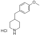 structure of CAS# 37581-27-4, 4-(4-Methoxybenzyl)Piperidine Hydrochloride;4-(4-METHOXYBENZYL)PIPERIDINE HYDROCHLORIDE;4-(4-METHOXYBENZYL)PIPERIDINE HCL