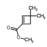 structure of CAS# 37676-91-8, Methyl 3,3-Dimethyl-1-Cyclobutene-1-Carboxylate;methyl 3,3-dimethylcyclobut-1-enecarboxylate
