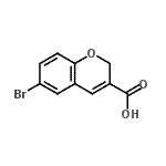 结构式 CAS# 380607-15-8, 6-溴-2H-苯并吡喃-3-羧酸