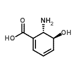 结构式 CAS# 38127-17-2, (5S,6S)-6-氨基-5-羟基-1,3-环己二烯-1-羧酸