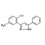 structure of CAS# 38214-71-0, 4-Methyl-2-(5-Phenyl-1H-Pyrazol-3-Yl)Phenol;4-METHYL-2- PHENOL;4-methyl-2-(5-phenyl-1H-pyrazol-3-yl)phenol;Phenol, 4-methyl-2-(5-phenyl-1H-pyrazol-3-yl)-