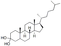 CAS 登录号：3862-26-8， (3R,5S,7R,8R,9S,10S,13R,14S,17R)-10,13-二甲基-17-[(2R)-6-甲基庚烷-2-基]-2,3,4,5,6,7,8,9,11,12,14,15,16,17-十四氢-1H-环戊二烯并[a]菲-3,7-二醇