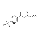 structure of CAS# 386704-15-0, Methyl 3-Oxo-3-[6-(Trifluoromethyl)-3-Pyridinyl]Propanoate;3-Pyridin<wbr>epropanoi<wbr>c acid, b<wbr>-oxo-6-(t<wbr>rifluorom<wbr>ethyl)-, <wbr>methyl es<wbr>ter;methyl 3-oxo-3-(6-(trifluoromethyl)pyridin-3-yl)propanoate;methyl 3-oxo-3-[6-(trifluoromethyl)(3-pyridyl)]propanoate