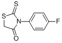 structure of CAS# 387-27-9, 3-(4-Fluorophenyl)-2-Thioxo-1,3-Thiazolan-4-One;3-(4-Fluorophenyl)-2-Thioxo-Thiazolidin-4-One;3-(4-Fluorophenyl)-2-Thioxo-4-Thiazolidinone;Nsc290739