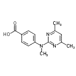 结构式 CAS# 387350-50-7, 4-[(4,6-二甲基-2-嘧啶基)(甲基)氨基]苯甲酸