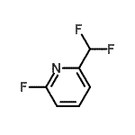 structure of CAS# 387398-49-4, 2-(Difluoromethyl)-6-Fluoro-Pyridine;2-(difluoromethyl)-6-fluoropyridine;2-(Difluoromethyl)-6-fluoro-pyridine;MFCD17215355