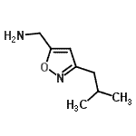 结构式 CAS# 388072-12-6, 1-(3-异丁基-1,2-恶唑-5-基)甲胺