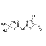 structure of CAS# 388594-31-8, 2-Methyl-2-Propanyl (4-Chloro-5-Formyl-1,3-Thiazol-2-Yl)Carbamate;tert-butyl (4-chloro-5-formylthiazol-2-yl)carbamate