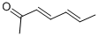 structure of CAS# 3916-64-1, 2,4-Heptadien-6-One;Inchi=1/C7h10o/C1-3-4-5-6-7(2)8/H3-6H,1-2H3/B4-3+,6-5;3,5-Heptadien-2-One;3,5-Heptadienone