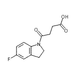 结构式 CAS# 393183-92-1, 4-(5-氟-2,3-二氢-1H-吲哚-1-基)-4-氧代丁酸