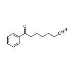 structure of CAS# 39755-14-1, 7-Oxo-7-Phenylheptanenitrile;7-Oxo-7-phenylheptanenitrile;MFCD02260533