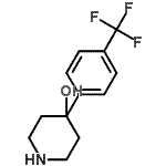 structure of CAS# 39757-71-6, 4-[4-(Trifluoromethyl)Phenyl]-4-Piperidinol;4-(4-(trifluoromethyl)phenyl)piperidin-4-ol;4-(4-Trifluoromethyl-phenyl)-piperidin-4-ol;4-(Trifluoromethylphenyl)-piperidin-4-ol