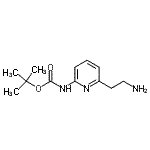 structure of CAS# 400776-37-6, 2-Methyl-2-Propanyl [6-(2-Aminoethyl)-2-Pyridinyl]Carbamate;Tert-butyl6-(2-aminoethyl)pyridin-2-ylcarbamate