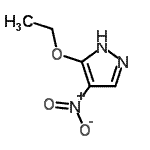 结构式 CAS# 400878-03-7, 3-乙氧基-4-硝基-1H-吡唑