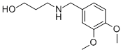 structure of CAS# 40171-93-5, 3-(3,4-Dimethoxy-Benzylamino)-Propan-1-Ol;(3,4-Dimethoxyphenyl)Methyl-(3-Hydroxypropyl)Ammonium;(3,4-Dimethoxybenzyl)-(3-Hydroxypropyl)Ammonium;Zinc02453837