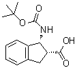 structure of CAS# 401843-70-7, (1R,2R)-1-({[(2-Methyl-2-Propanyl)Oxy]Carbonyl}Amino)-2-Indanecarboxylic Acid;cis-1-Boc-amino-indan-2-carboxylic acid
