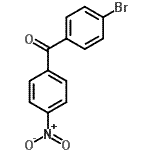 structure of CAS# 40292-15-7, (4-Bromophenyl)(4-Nitrophenyl)Methanone;4-Bromo-4'-nitrobenzophenone;MFCD00179024;CDS1_000938
