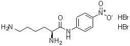 structure of CAS# 40492-96-4, (2S)-2,6-Diamino-N-(4-nitrophenyl)hexanamide dihydrobromide;L -LYSINE P-NITROANILIDE DIHYDROBROMIDE CRYSTALLINE;L-LYSINE P-NITROANILIDE DIHYDROBROMIDE;L-LYSINE 4-NITROANILIDE DIHYDROBROMIDE