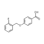 结构式 CAS# 405-24-3, 4-[(2-氟苄基)氧基]苯甲酸